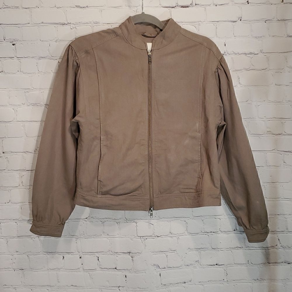 Gentle Fawn green cotton zipper front jacket
